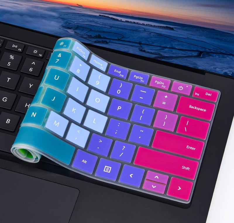 CaseBuy Colorful Keyboard Cover for 2023-2019 Microsoft Surface Laptop 6/5 / 4/3 Gen13.5 & 15", Surface Book 3 13 & 15" Keyboard Protector(Not Fit Surface Laptop 7 2024 2025), Rainbow - Image 5